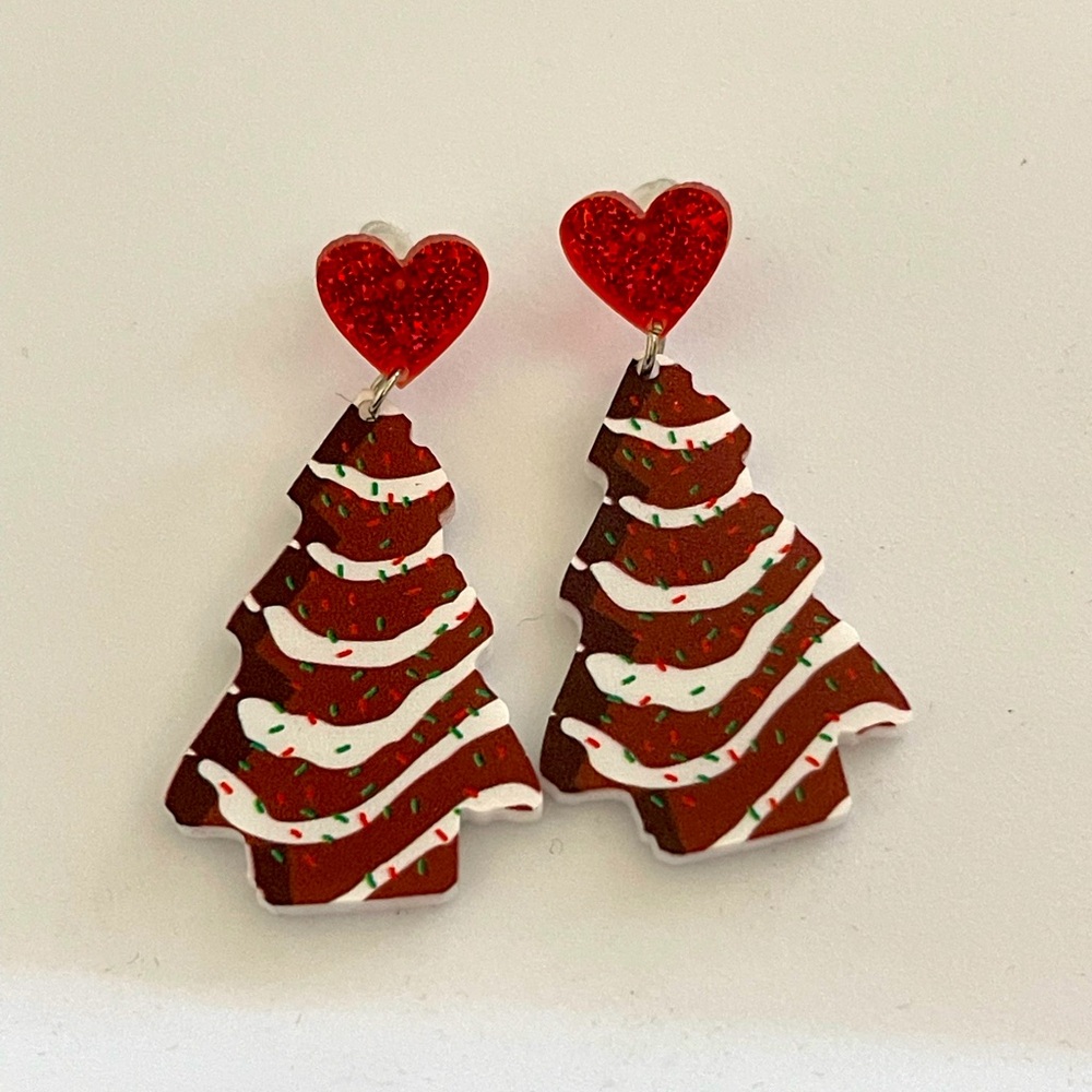 NEW Christmas Cake Post Earrings